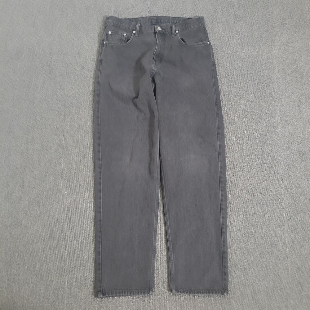 Polo Jeans Co. 33x34 Loose Fit Jeans Mens Faded Black Vintage 90s Baggy RL Denim
